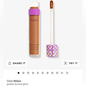 NEW Tarte Shape Tape Glow Wand Liquid Highlighter Concealer- Ablaze